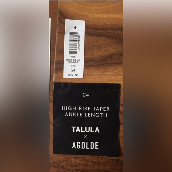 AGOLDE X ARITZIA TALULA High Rise Taper Jeans in Faded Black - Size US 25 - Picture 13 of 16